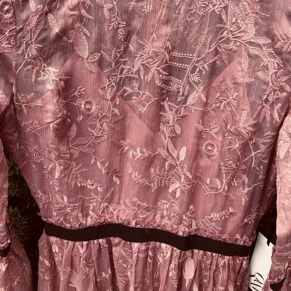 Q&A***Embroidered Pink Party Dress**Small $389 - Picture 4 of 4